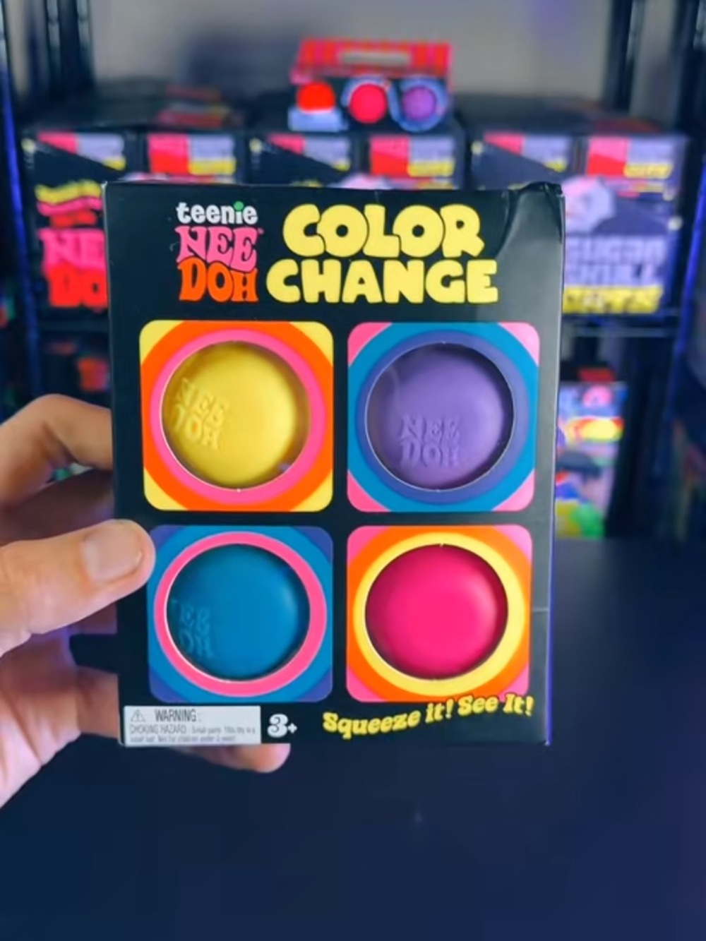 Rare! Sold oute!! Color Change Sensory Squeeze Set - Yellow, Purple, Blue, Pink